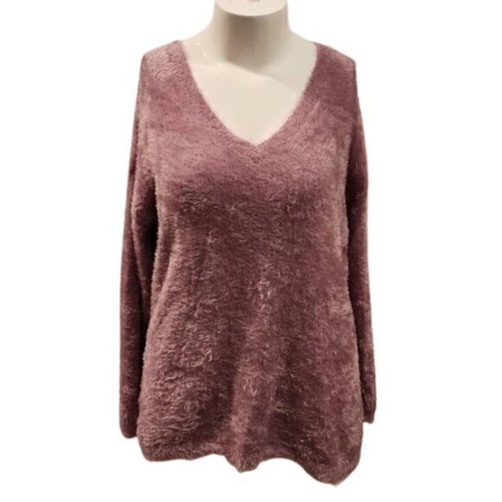 [Torrid] Pink V-neck Sweater - Size 0